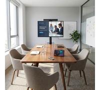 Pack videoconferenza ANDROID Yealink per sale piccole Kit di videoconferenza con barra video 4k, pannello di controllo, schermo 4K da 55 pollici e