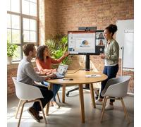 Pack videoconferenza BYOD Barco per huddle room Kit di videoconferenza completo con barra video all-in-one, schermo 4K da 43 pollici e supporti