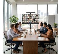 Pack videoconferenza BYOD Jabra per sale di medie dimensioni Kit di videoconferenza completo con barra video 4K Plug&Play, schermo 4K da 65 pollici e