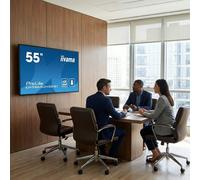 Pack videoconferenza BYOD Logitech per sale di piccole dimensioni Kit di videoconferenza completo con barra video 4K, schermo 4K da 55 pollici,