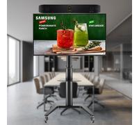 Pack videoconferenza BYOD Poly con supporto mobile per sale grandi Kit di videoconferenza completo con barra video 4K, schermo 4K da 75 pollici,