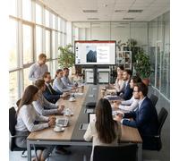 Pack videoconferenza BYOD Yealink per sale grandi Kit di videoconferenza completo con barra video 4K, schermo 4K da 75 pollici e supporti inclusi,