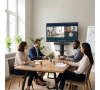 Pack videoconferenza BYOD Yealink per sale piccole Kit di videoconferenza completo con barra video 4K, schermo 4K da 55 pollici e supporti inclusi,