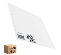 Pack x10 Pannello LED 60 x 60 cm 40 W, 10 pezzi per controsoffitto, scheda LED Driver Philips CertaDrive, pannelli a basso consumo e grande luminosità 4800 lumen, no flick, cornice bianca (luce
