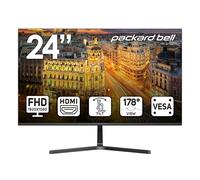 Packard Bell AirFrame - Monitor da tavolo ultra sottile da 24", FHD 1920 x 1080p, 75 Hertz, 5 Millisecondi, montaggio VESA, regolazione inclinazione, HDMI e VGA per uso domestico e in ufficio