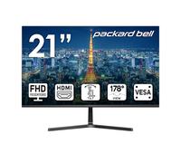 Packard Bell Monitor da 21 pollici FHD 1920 x 1080, 75 Hertz, 5 millisecondi, monitor ultrawide, montaggio VESA, regolazione inclinazione, monitor VGA e HDMI, monitor di base e monitor da gioco