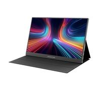 Packard Bell Monitor portatile FHD 1080P da 15,6", display IPS ultra sottile con USB-C e HDMI, Smart Cover e altoparlanti, HDR, Plug & Play, monitor esterno ideale per laptop, PC, telefono e Mac