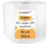 packer PRO Rotolo pluriball per imballaggio in plastica, 50 cm di larghezza e 100 m di lunghezza.