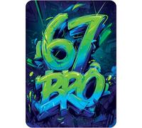 PACKLIST 12 Biglietti di Invito Compleanno Bambini e Ragazzi Six Seven | DIN A6 (14,8x10,5 cm) | Design Graffiti Urbano | Include Immagine per WhatsApp e Buono