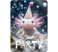 PACKLIST® Biglietti d'Invito Festa Axolotl - 12x Inviti di Compleanno Perfetti - Biglietti d'invito per Bambini e Bambine, ideali per una festa sottomarina dolce e indimenticabile!