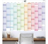 PACKLIST® Calendario annuale 2027 XXL da parete tedesco, grande planner con festività tedesche, DIN A1 (84,1 x 59,4 cm), carta da 160 g, organizzazione per casa, famiglia e studio