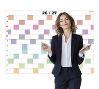 PACKLIST Calendario da Parete 2026 2027 Accademico e Scolastico | XXL DIN A1 (84,1 x 59,4 cm) | Ago 26 - Set 27 | Planner Famiglia & Ufficio | Carta Premium 160g (Piegato)
