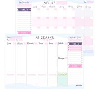 PACKLIST Planificador Semanal + Planificador Mensual - Pack de 2 planners Organizador Semanal + Mensual A4, Planning de Escritorio. Agendas, Planificadores y Calendarios Mes+Semana de Diseño Exclusivo