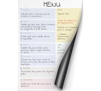 PACKLIST® Planner Settimanale Magnetico Frigorifero A4 [IN FRANCESE] - Lavagna Colorata per Menu e Attività - Organizer Famiglia per Pasti, Spesa e Appuntamenti - Design Colorato