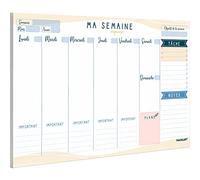 PACKLIST Planning Weekly Planning - Agenda settimanale in formato A4, agenda settimanale per pianificatore, agenda da fare lista, blocco note francese, calendario settimanale dal design esclusivo