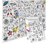 PACKLIST® Poster da Colorare XXL ¡Lo Spazio! Attività per Bambini per Intrattenersi per Ore - Galassie, Pianeti e Razzi con questa Creatività per Tutti.