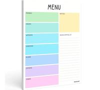 PACKLIST Weekmenu Planner en Boodschappenlijst, Weekmenu Planner. A4 Papier/100gr Voedselcontrolebord, Gewichtsverlies.