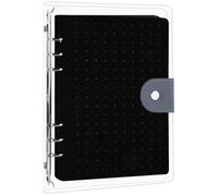 Packool Trading Pins Display Book, 8 pagine in feltro con 350 fori, raccoglitore con cerniera, formato A5, include custodie trasparenti, guscio rigido nero, ideale per collezionisti di spille