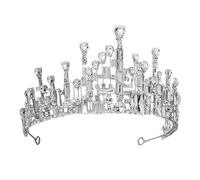 PACKOVE 1 Pezzo barocca Tiara di matrimonio nuziale compleanno arredamento del matrimonio Bride Headband chic decorazioni per da sposa Copricapo da sposa strass z