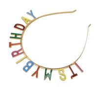 PACKOVE 1 Pezzo Fascia Di Compleanno Divertente Suo Cerchio Per Con Parola Di Compleanno Cerchietto Per Per Festa Di Compleanno Decorazioni Tiara Bande Colorato Metallo