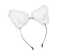 PACKOVE 1 Pezzo fascia per ragazze fasce per le donne Bunny Ear Headband adorabile fascia da donna Oggetti di scena per la fotografia pelliccia artificiale bianca