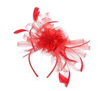 PACKOVE 1 Pezzo Fermaglio per cappello di barrette hair clip hair bow hair pin hair charms Decorazioni per la sposa nuziale Nozze cerchietto sposa molletta Chiesa donna Maglia rosso