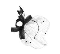 PACKOVE 1 Pz Accessori per in piuma Banda per da sposa Copricapo da sposa Testamento del matrimonio copricapo per la festa Nero