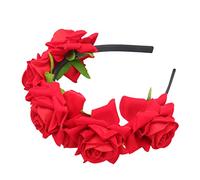 PACKOVE 1 Pz Accessori per rosa simulati nuziale Femmina donne diadema falso accessori per da sposa fiori finti Banca di fiori rossi fascia per rosso