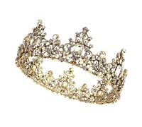 PACKOVE 1 Pz d'epoca vintage diademi nuziali di strass copricapo d'epoca matrimonio gotico Accessori per vintage copricapo barocco di tiara lega bianca