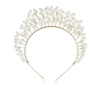 PACKOVE 1 Pz Diadema Di Perle Oggetti Fotografici Copricapo Da Sposa Della Sposa Coppia Di Moda D'oro