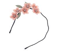 PACKOVE 1 Pz fascia di fiori ricamati tessuto la sposa sarà la fascia fiore copricapo da ricamo cerchio per di fiori Banca della testa di da sposa floreale rosa