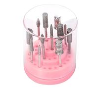 PACKOVE 1 Pz Scatola Di Archiviazione a Penna Custodia Per Punte Per Unghie Portapunte Per Unghie Organizer Per Trapano Per Unghie Valigetta Porta Punte Per Unghie Rosa