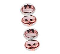 PACKOVE 1 Set Scatola Delle Lenti A Con Pattern Di Marmo Colorato Occhio Contenitori Contenitore Custodia Organizer Per Obiettivi Plastica Rose Gold 2 Pezzi