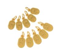 PACKOVE 10 Pezzi Bracciale della Fortuna Artigianale Charm in Lega Color Oro, Resistente a Lunga Durata, per Uso Quotidiano e Pendente Portafortuna Tradizionale Cinese