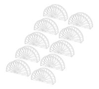 PACKOVE 10 Pezzi Porta Tovaglioli a Forma di Petalo da Tavolo in Plastica Trasparente Arancione, e Versatile, Resistente senza Sbavature, per Ufficio o Tavolo in Camera