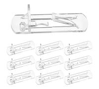 PACKOVE 10 Pezzi Supporti per Mensole in Plastica Abs Trasparente 8mm per Mobili e Cucina, Facile da Regolare e Pulire, per Ripiani e Scaffali Salvaspazio