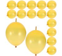 PACKOVE 100 Palloncini in Lattice Coda da 10 Pollici, Set Decorativo per Feste di Compleanno, Matrimonio e Shower, Palloncini Link Tail Oro per Decorazioni Fotografiche e Ambienti Festivi