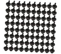 PACKOVE 100 Pezzi Borchie Due Piedi per Borse in Metallo Nero a Forma di Secchio, Base Decorativa per Borse Fai da Te e Uso Domestico