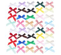 PACKOVE 100 Pezzi Fiocchi Piccoli in Poliestere per Pacchi Regalo e Accessori Chioma, Morbidi e Facili da Applicare, per Progetti Creativi e Decorazioni Fai da Te