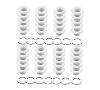 PACKOVE 100 Pezzi Occhielli in Ferro di Colore Bianco da 5mm, Kit Occhielli Passacavo Leggeri e Portatili per Borse e Tende, Accessori per Cucito Fai da Te