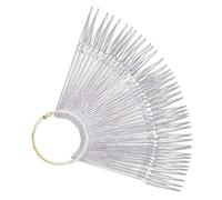 PACKOVE 100Pezzi Pz Fan per Unghie Trasparente Nail Art per Esposizione Colori e Campioni Design Professionali