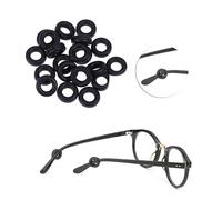 PACKOVE 10paia Fermaglio in Silicone Per Aste Occhiali Anello Antiscivolo Rotondo Punte Per Occhiali Adatto Quasi Tutti i Tipi Montature Per e Uso Quotidiano
