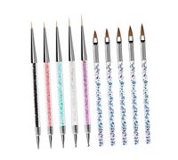 PACKOVE 10pezzi Pennelli per Nail Art Professionali Pennello per Manicure Liner e Penna per Punteggiatura Utilizzabile come Pennello per Gel per Extension per Nail Art Setole Resistenti