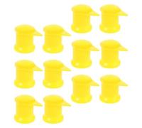 PACKOVE 12 Indicatori Copribullone Dadi Ruota 33mm Gialli per Camion Tappo Indicatore Dado e Cappucci Protezione, Accessori Auto per Controllo Serraggio e Sicurezza Guida