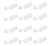 PACKOVE 12 Pezzi Contenitore per Caramelle a Latte, Design Classico Bianco | Plastica Trasparente Coperchio Staccabile, Facile da Riempire, per Caramelle e Confetti in Feste