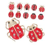 PACKOVE 12 pezzi Spille Coccinella in Resistente Spille per Casual e Formali Accessori con Fibbia e Design Cartoon