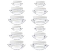 PACKOVE 12 Pz Bottiglia di crema UFO contenitore per crema viso contenitore trasparente butter contenitori per cosmetici creme minuscoli vasetti con coperchi contenitore per il trucco