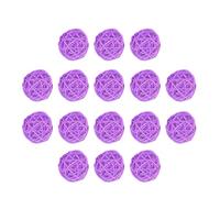 PACKOVE 15 Palline Decorative in Vimini Rattan Viola 5 Cm, Sfere Fai da Te per Decorazioni a Sfera Sospese, Pendenti di Vite per Alberi di Natale, Hotel, Bar e Casa