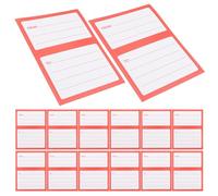 PACKOVE 150 Pezzi Etichette Postali Autoadesive, Etichette Indirizzo Vuote da Scrivere, Carta Rossa, per Buste e Scambi