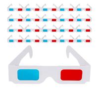 PACKOVE 150 Pezzi Occhiali 3d in Carta Lenti Rosse e Blu per Proiezioni Stereoscopiche, Effetti Immersivi e Colori Vividi, per Progetti Stem in Feste